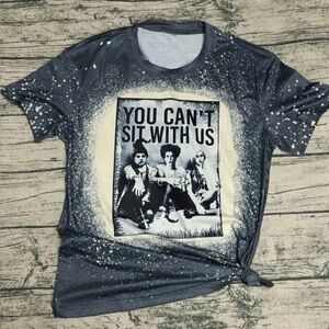 NWOT Women’s Dark Gray Bleached Halloween Witch Trio Short Sleeve T-Shirt 2XL